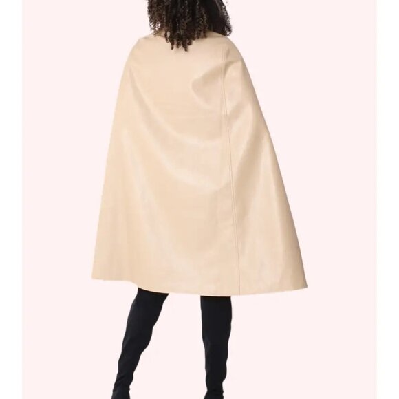 Leather Cape Coat - Picture 2 of 2